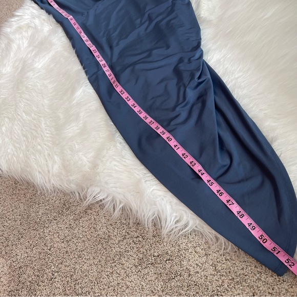 Veronica Beard Blue Merrith Fluid Jersey Knit Asymmetrical Dress - Picture 15 of 16